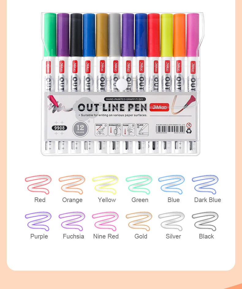 Contour Coloring Marker Pen