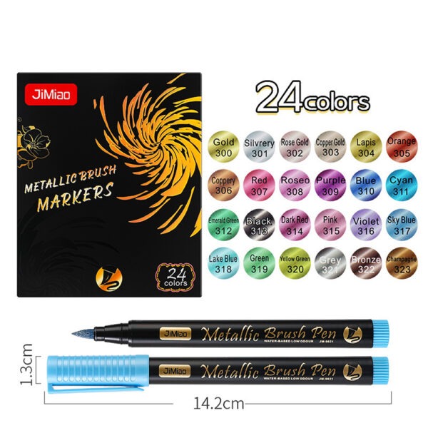 Soft-Head Coloring Metal Marker Pens Set