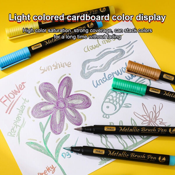 Soft-Head Coloring Metal Marker Pens Set