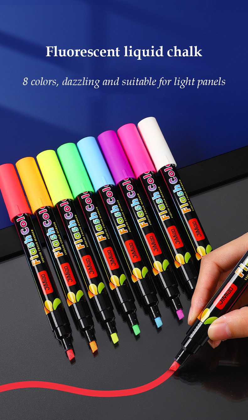 fluorescent liquid chalk -8pcs Liquid Chalk Led Fluorescent Board Special Coloring Marker Pen