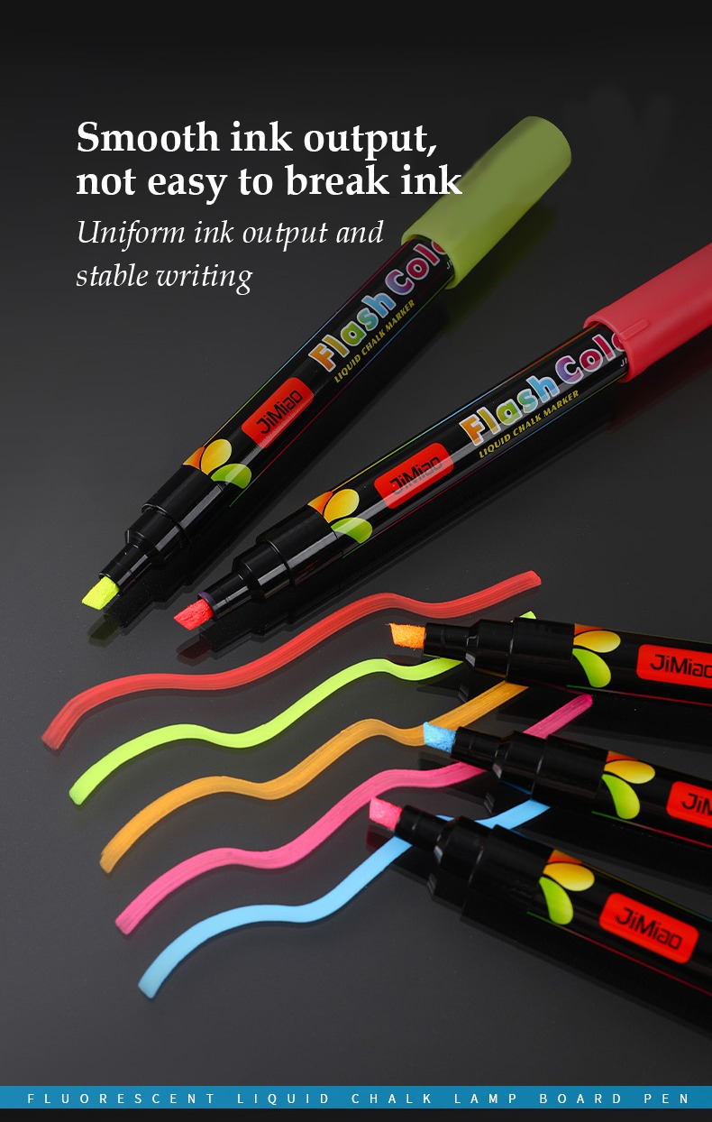 smooth ink output, not easy to break ink-8pcs Liquid Chalk Led Fluorescent Board Special Coloring Marker Pen