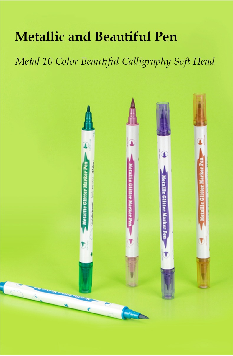 metallic and beautiful pen-colorful markers set