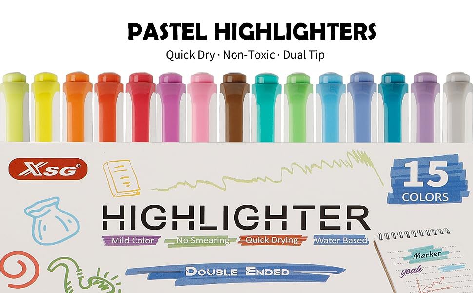 Highlighter double-head set